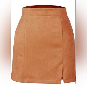 Suede skirt